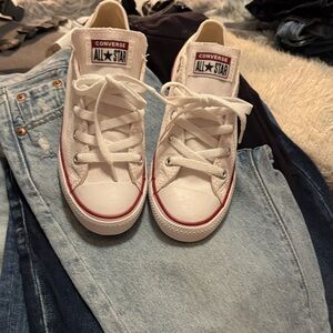 Converse Classic All Star White and Red Sneakers